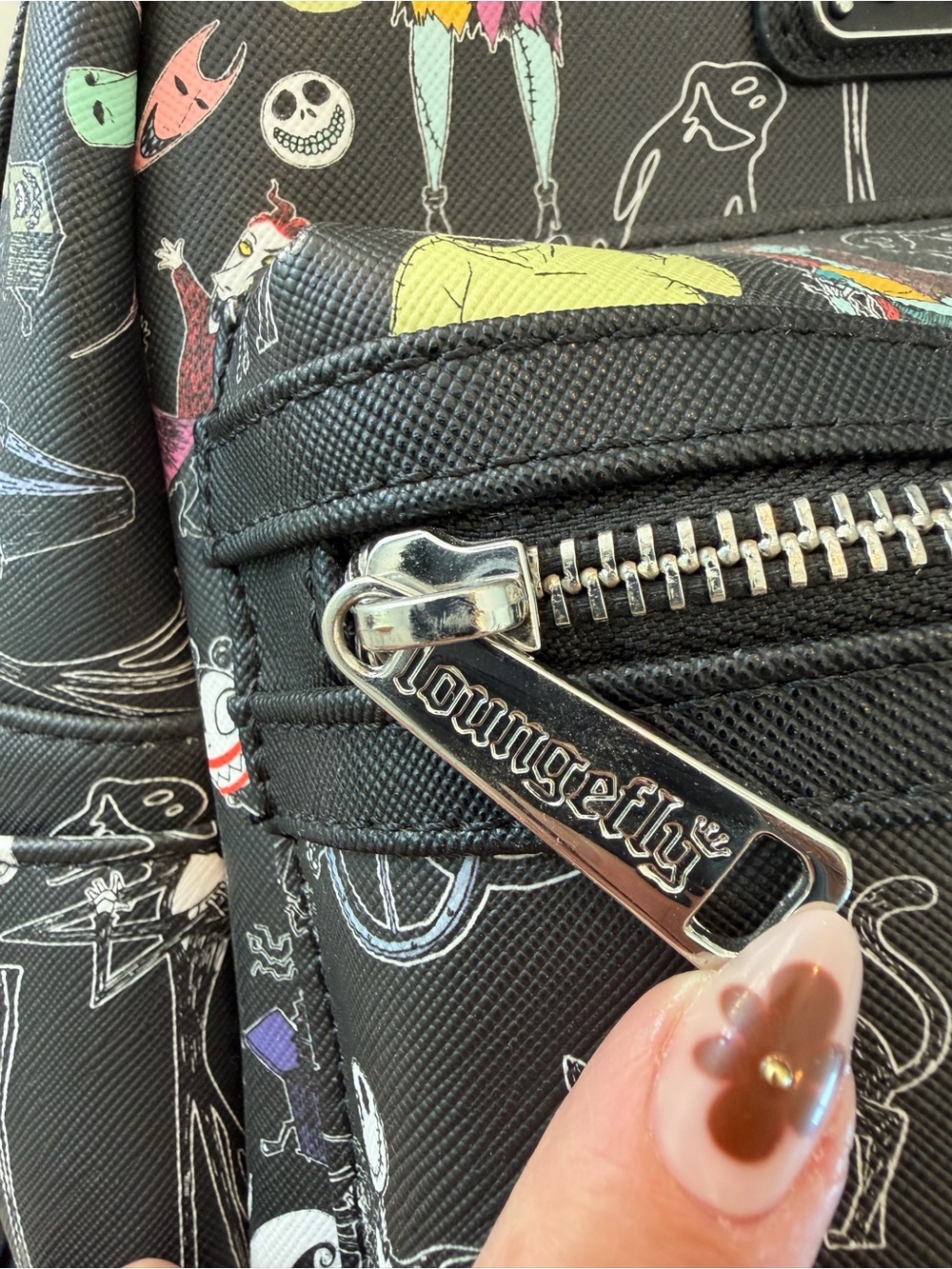The Nightmare Before Christmas Black Character Print Mini Backpack - Picture 3 of 8
